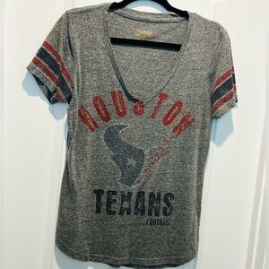 $7 or 2/$10 t-shirt sale: vintage distressed Houston Texans NFL v-neck tee